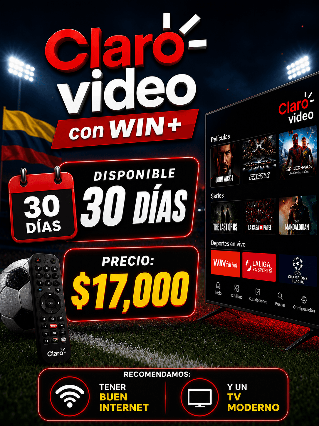 Claro video con WIN+