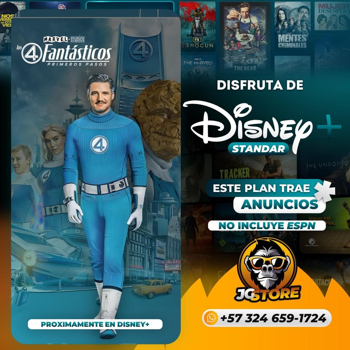 Disney Standard trae anuncios y no incluye ESPN